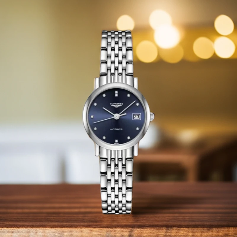 99新 Longines/浪琴 博雅/L4.309.4型号/25.5表径/蓝盘/钻刻/全套