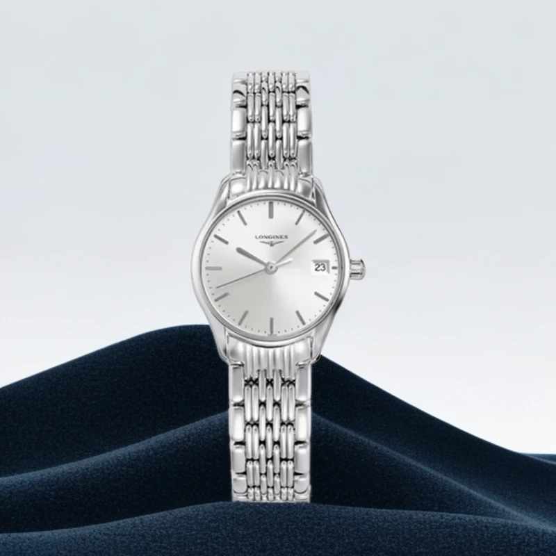 99新 Longines/浪琴 仁智女表/全套律雅/25表径/石英银盘经典气质