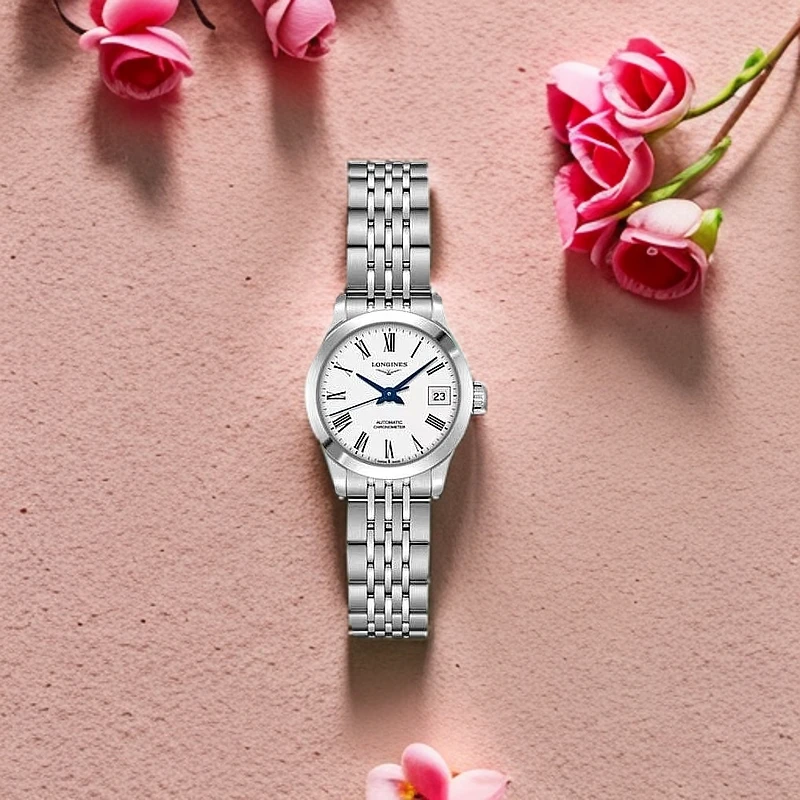 99新 Longines/浪琴 仁智女表/全套开创者/26表径机械/经典白盘