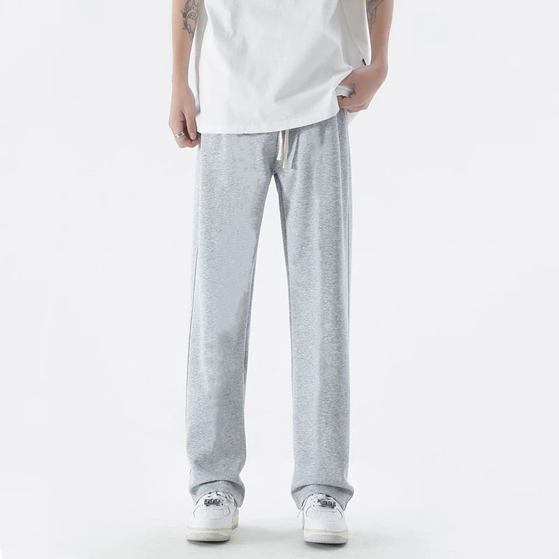 cleanfit灰色休闲长裤男款潮流宽松美式重磅直筒卫裤百搭运动裤子