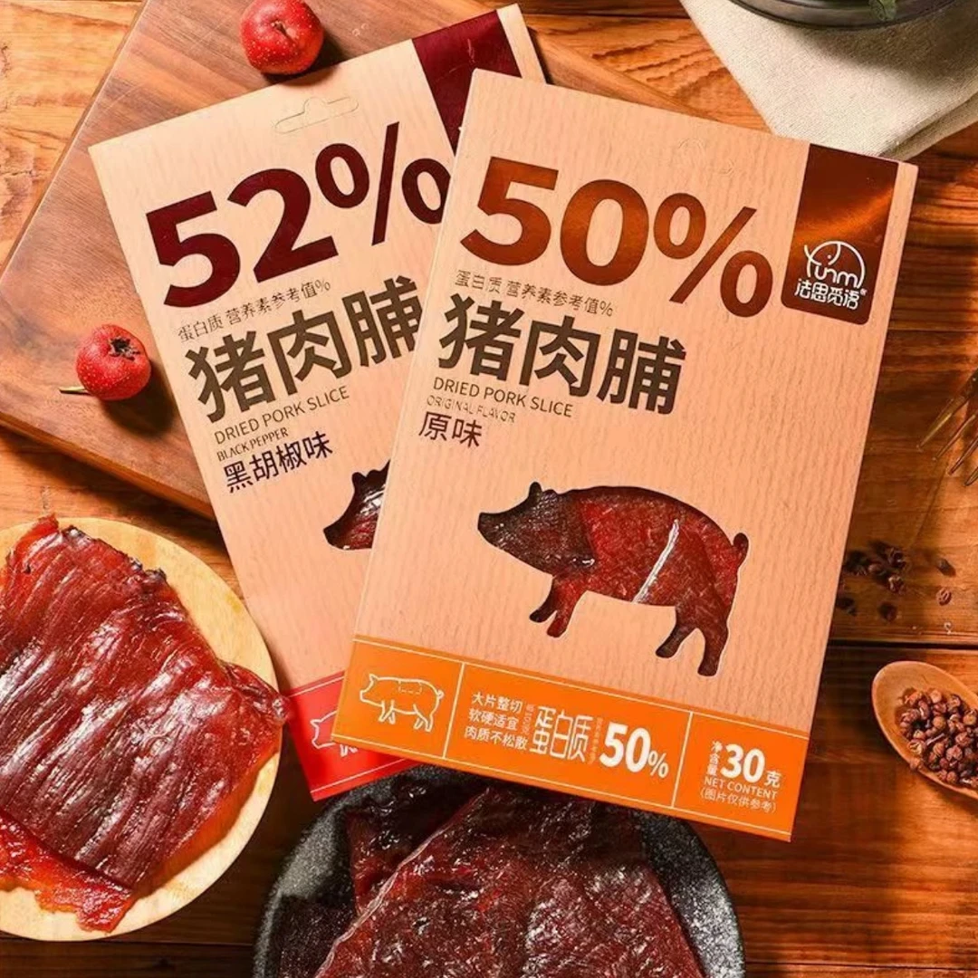 【复制单】法思觅语切大块猪肉脯原味黑胡椒味