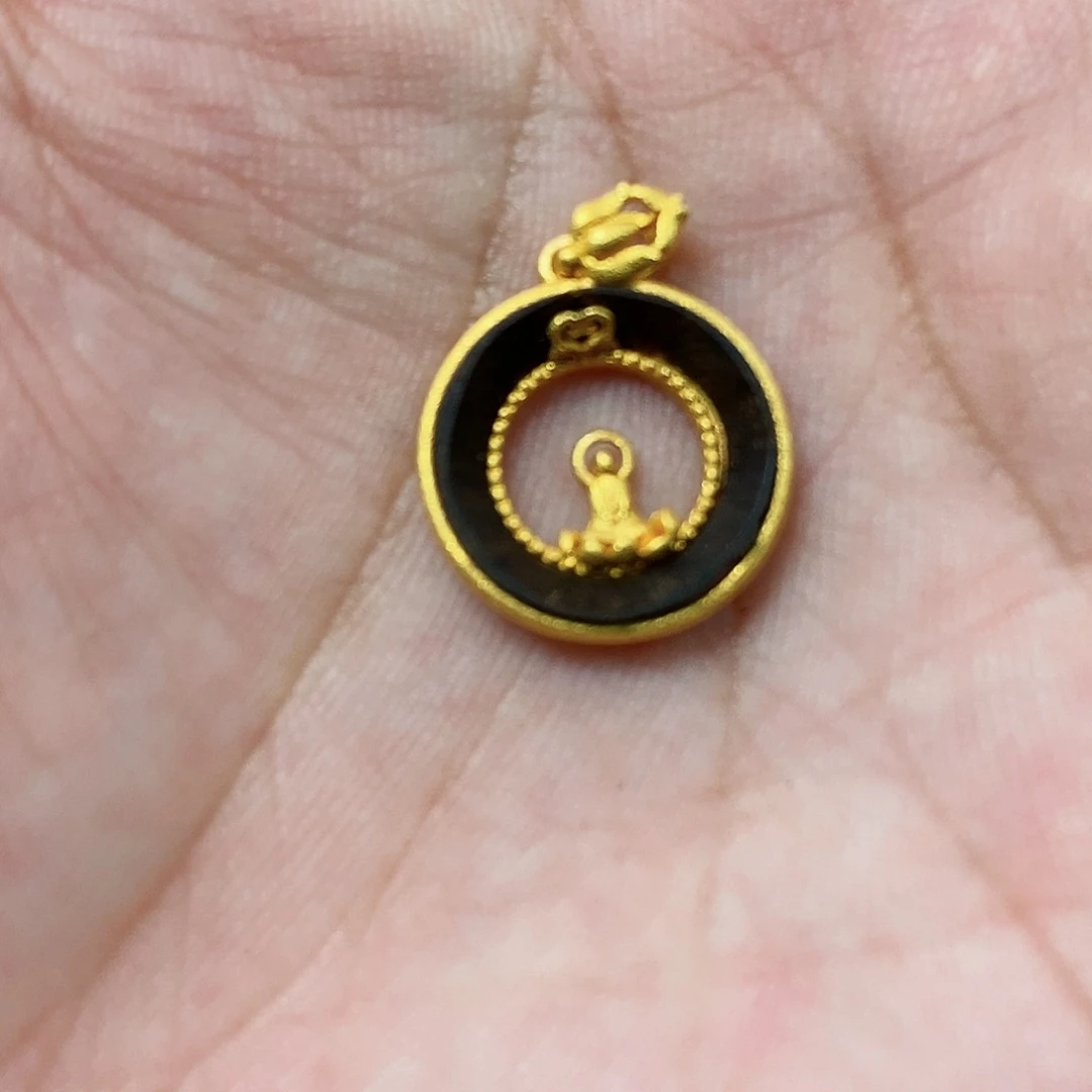【闪购商品】沉香吊坠越南芽庄白棋银包金吊坠