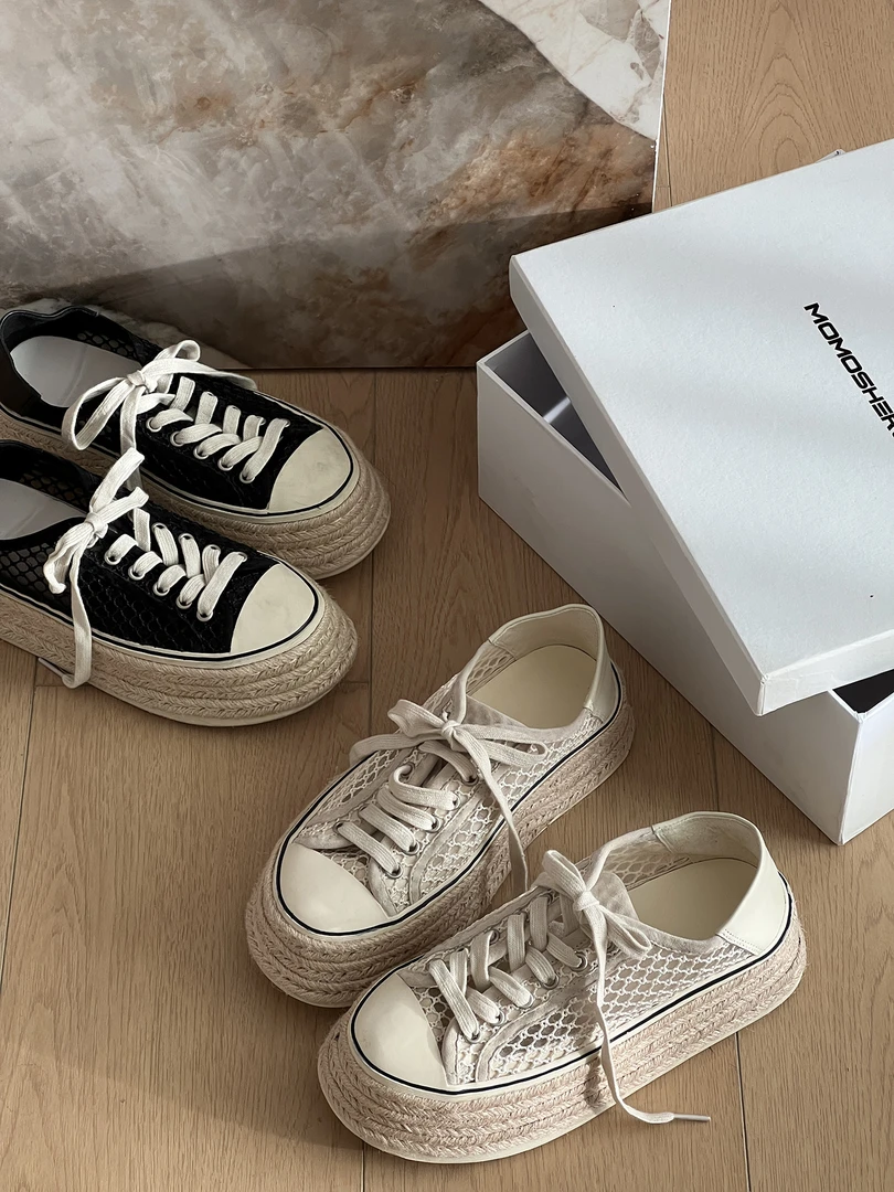 DS【草编香香鞋】等很久的中古香～定制开发进口网底羊皮鞋垫板鞋