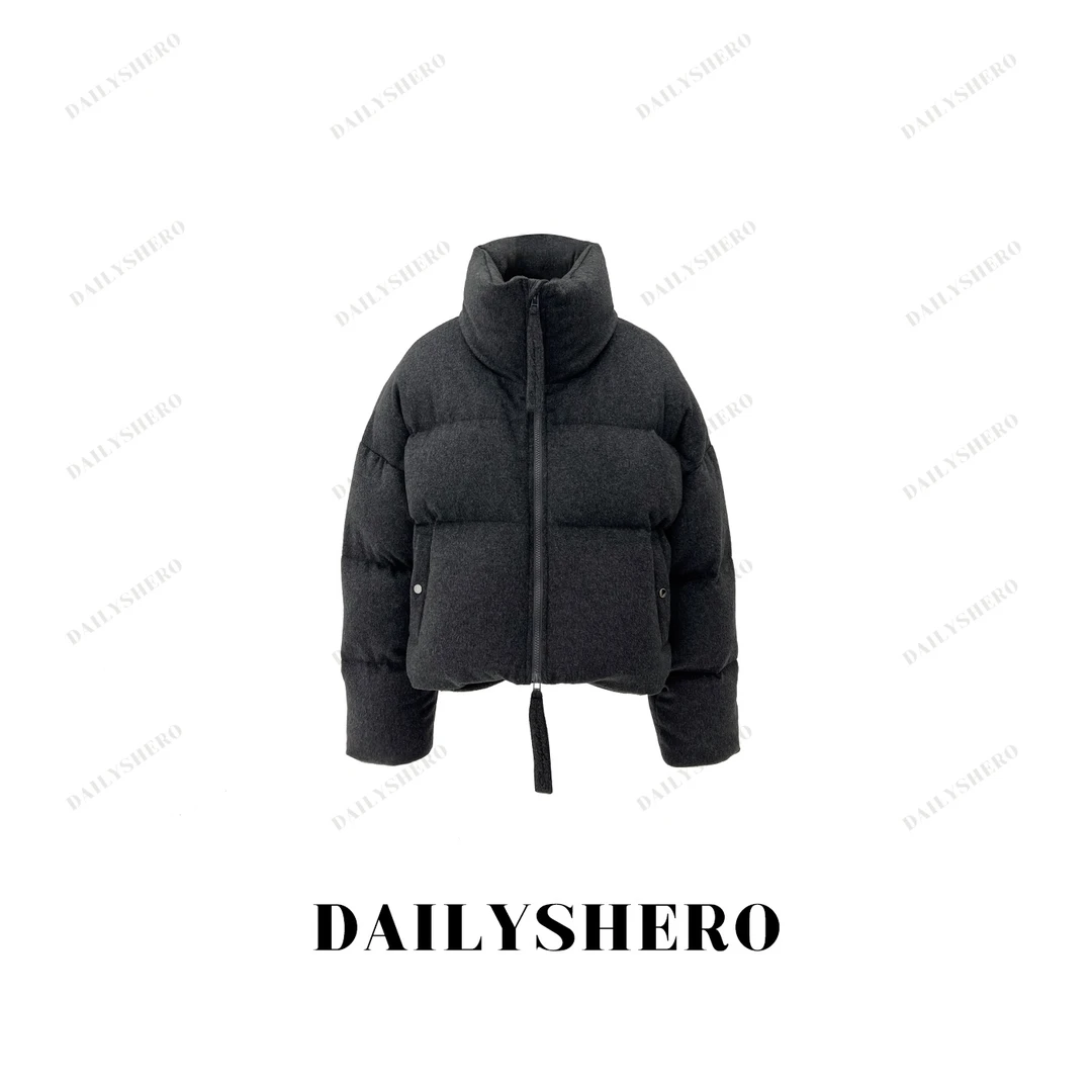 DS|雪泥轻氧| 5A白鹅绒&羊毛 高充绒量雾灰羽绒服