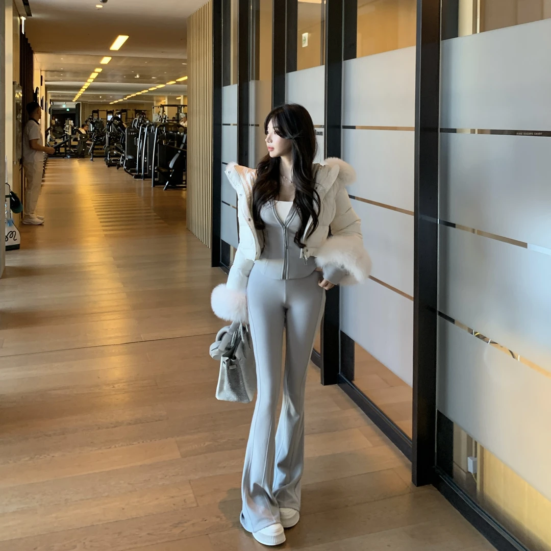 DS【自发热小lu-灰蓝色】我的秋冬轻氧日常系~修身感2.0外套/裤子