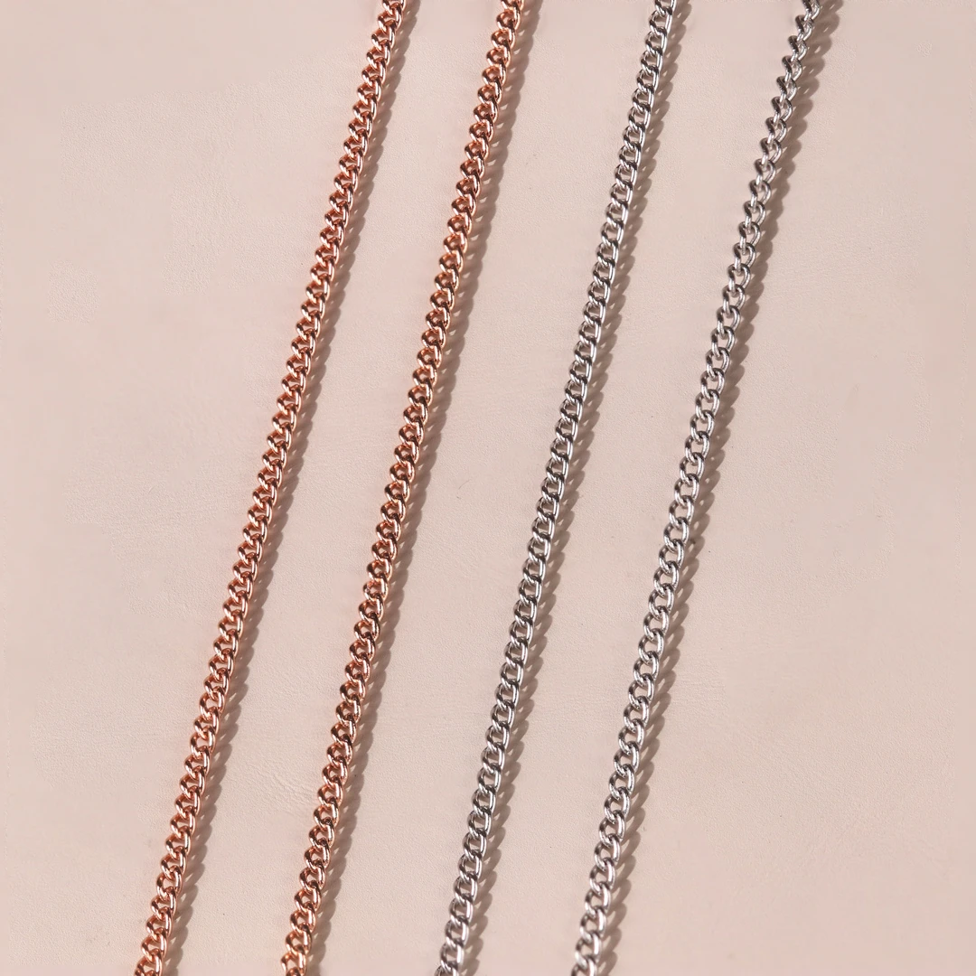 链子925银 链子 万能侧身链盒仔锁骨链个性时尚精致颈饰可调节