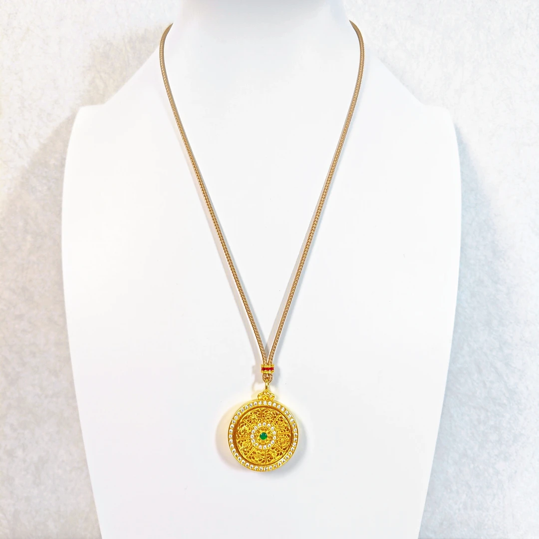 铜合金吊坠 时来运转八宝罗盘吊坠