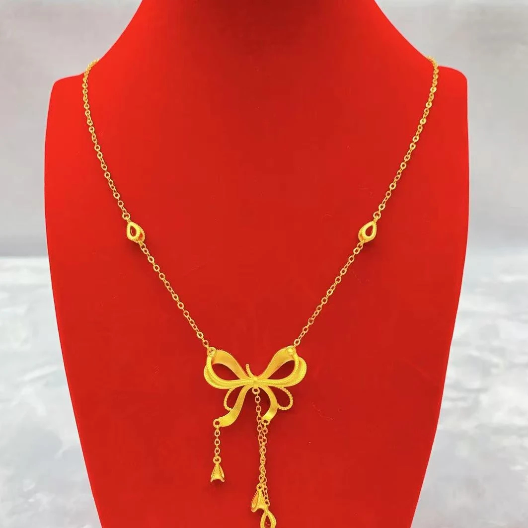 铜合金项链 铜合金项链 蝴蝶结项链3023