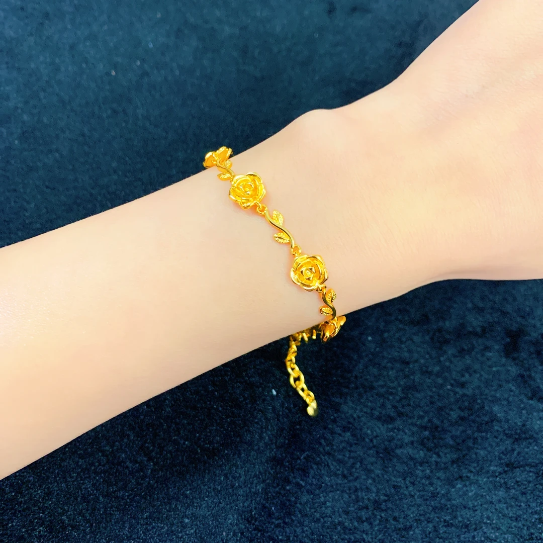 铜合金手链 玫瑰花手链