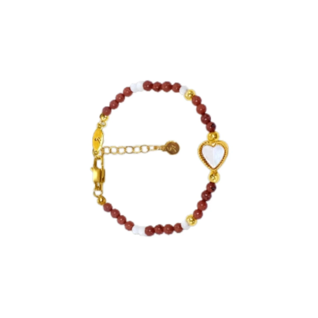 非金属仿珍珠手链 ATELIERSO倪索  设计师品牌24新款爱心串珠手链