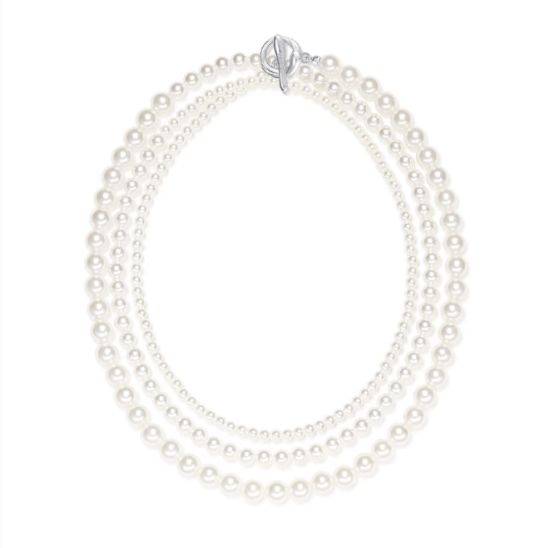 铜合金项链 tender society 衔尾蛇系列气质一款多戴长珍珠项链