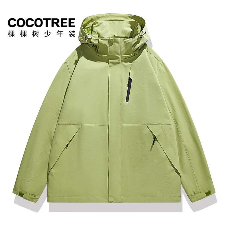 户外运动冲锋衣外套男女同款春秋户外防水防风情侣夹克