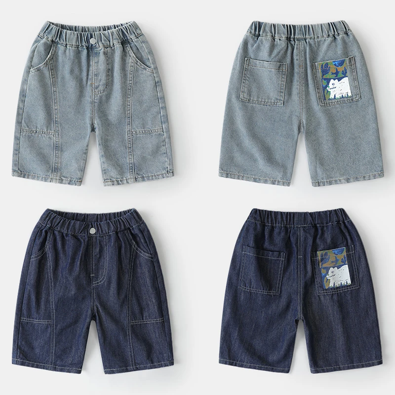 【夏日七分裤】男童休闲牛仔裤夏季童装小童儿童防蚊裤夏季潮U14891