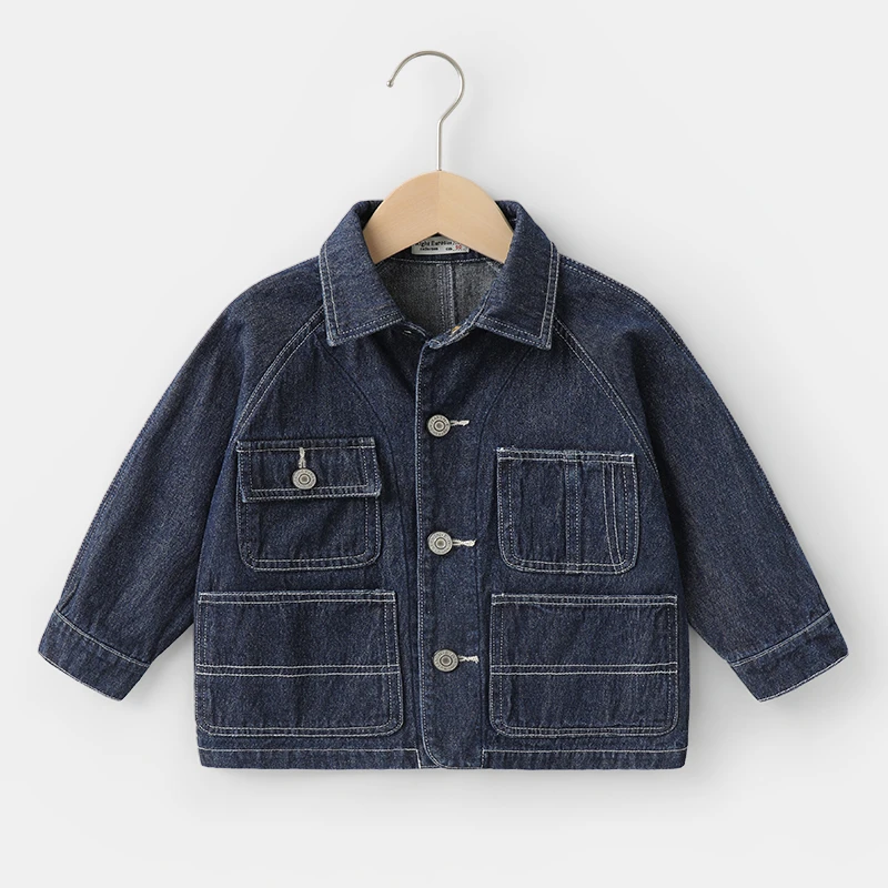 【现货】男童牛仔衬衫新款春装童装儿童宝宝男宝小童衬衣春季U14274