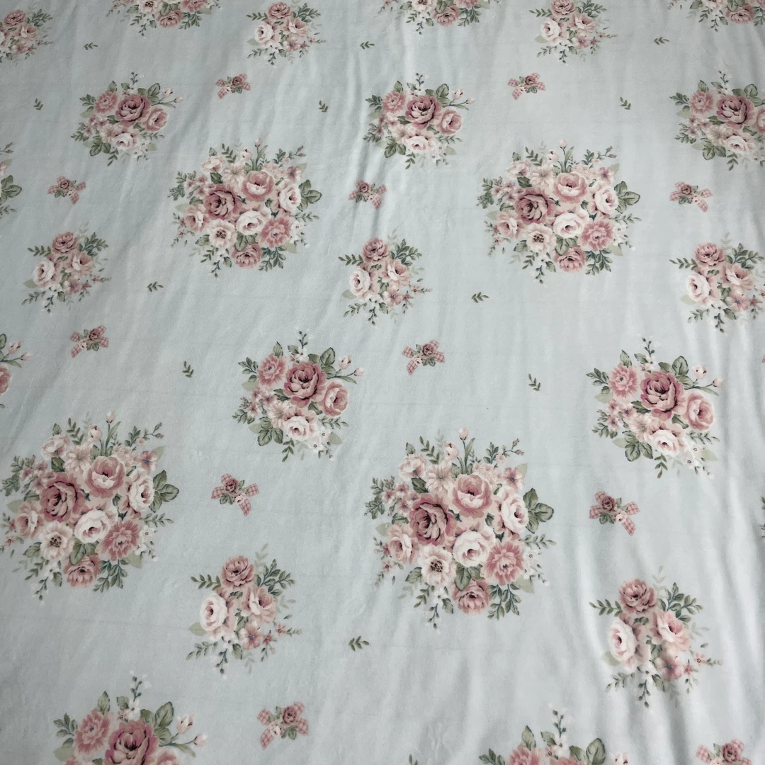 浪漫玫瑰2.0*2.3被子轻奢加厚印花磨毛欧式绣花绒被奶绒