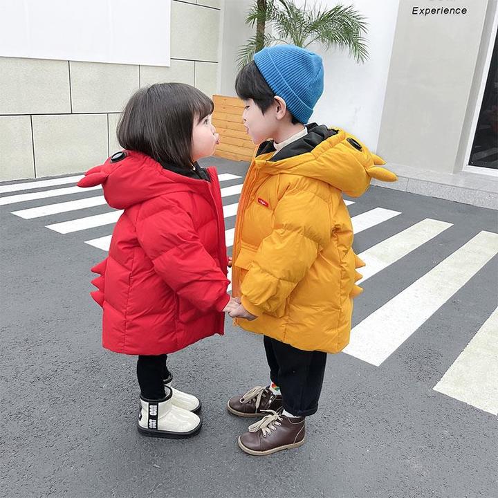 ABC巴拉儿童羽绒服男童2024新款洋气加厚中长款女宝宝女童羽绒外