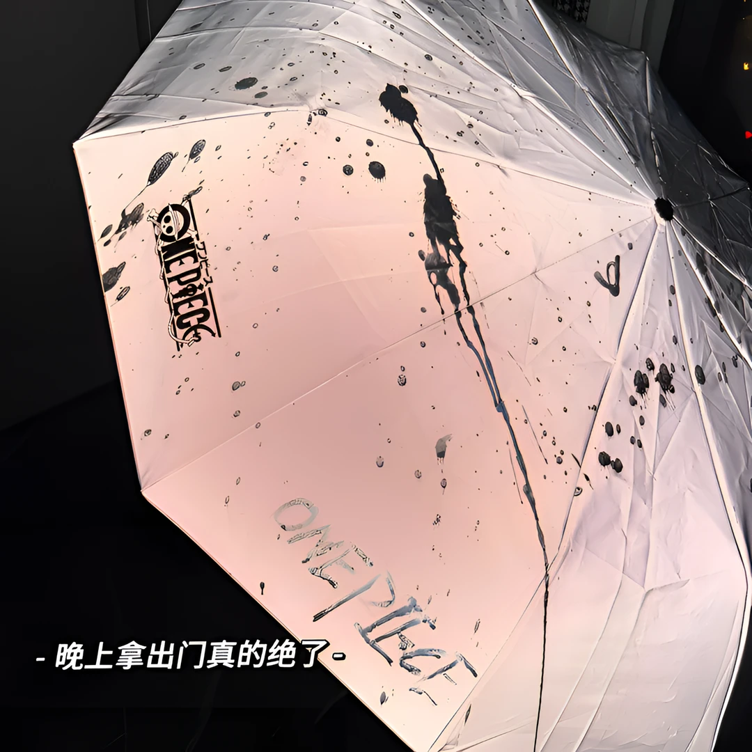 eva伞加固镭射反光伞炫酷直柄晴雨两用全自动折叠学生双层eva雨伞