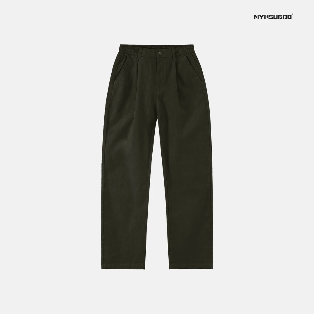 NYHSUGOO/南乙N3096秋冬季男士韩系棉感直筒休闲裤简约新款长裤