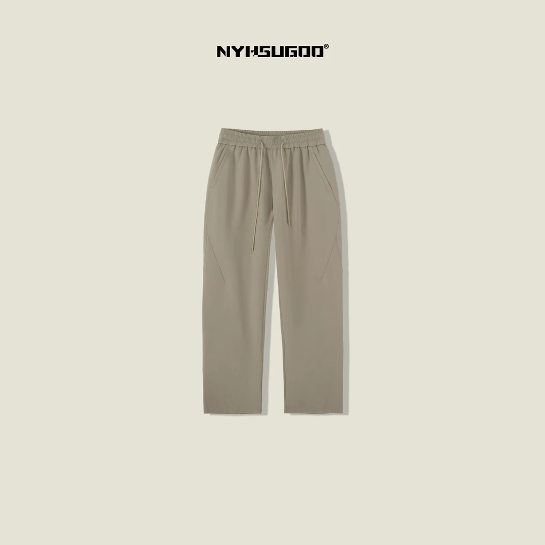 NYHSUGOO/南乙N2096夏季男士抽绳垂感休闲裤韩系薄款百搭西裤