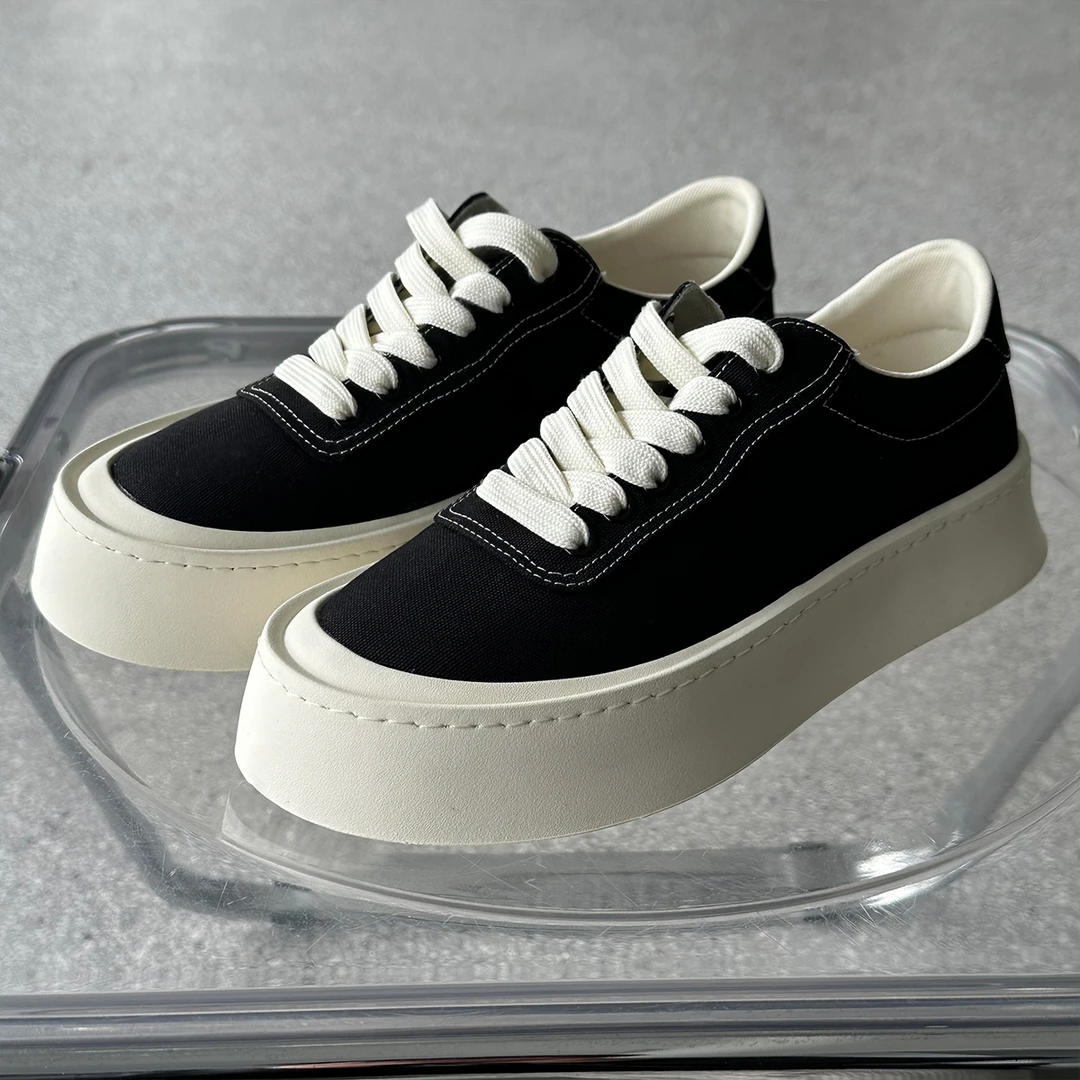 NYHSUGOO/南乙199春季新款帆布鞋男鞋黑色低帮情侣款运动休闲经典