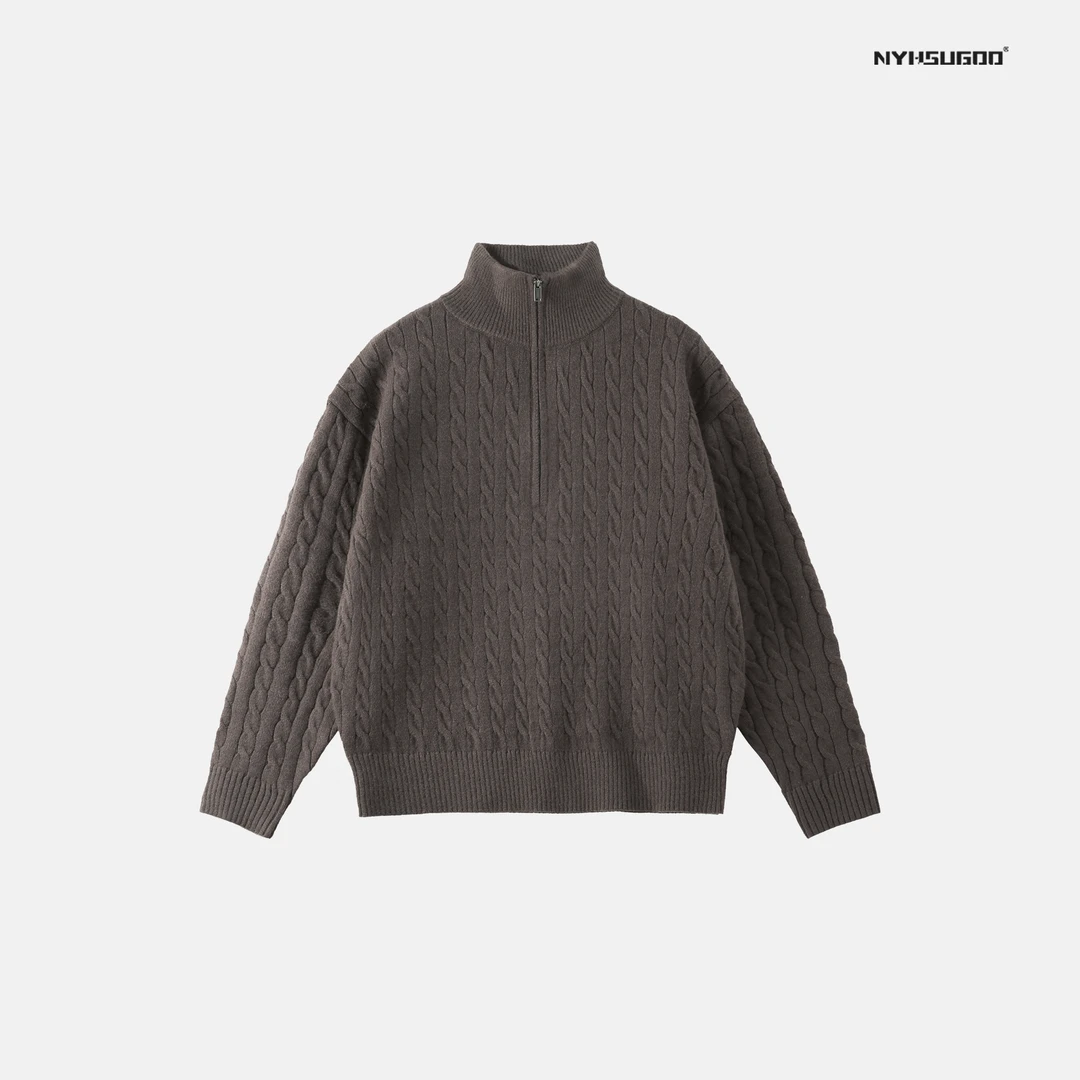NYHSUGOO/南乙3390秋冬新款男士极简韩系毛衣开衫情侣百搭外套