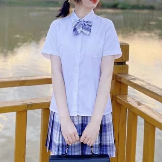 【星河万里】瞳福掌柜原创正统JK制服格裙学院风百褶裙送领结