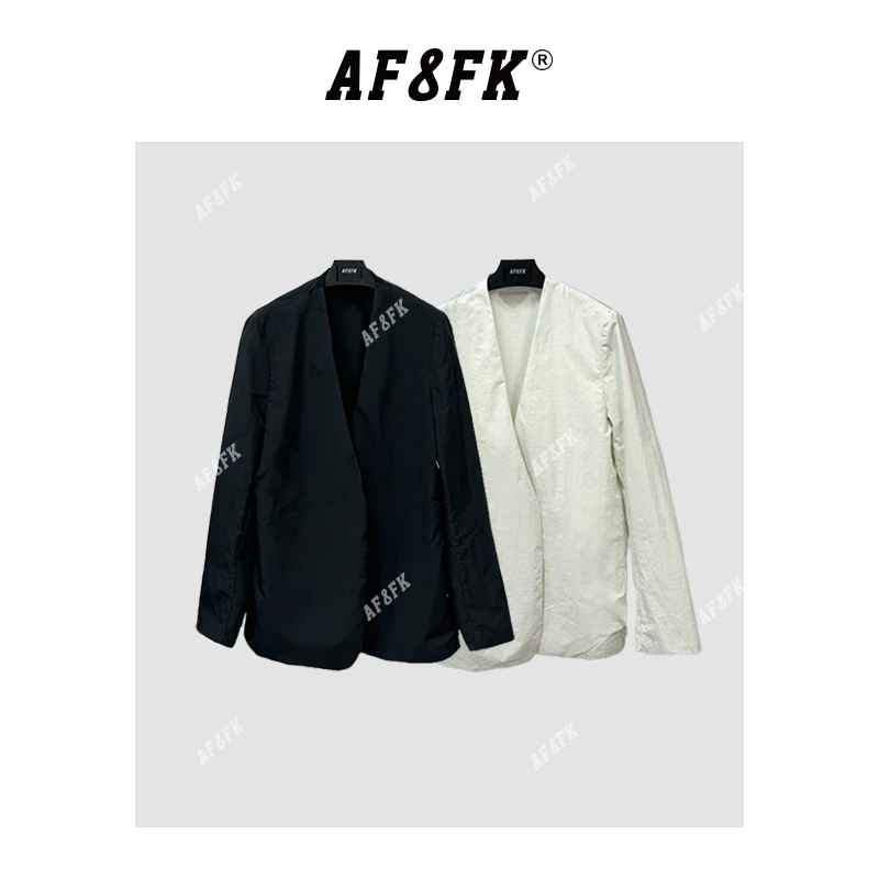 AF8FK【凌霄】廓形无领时尚简约夹克外套
