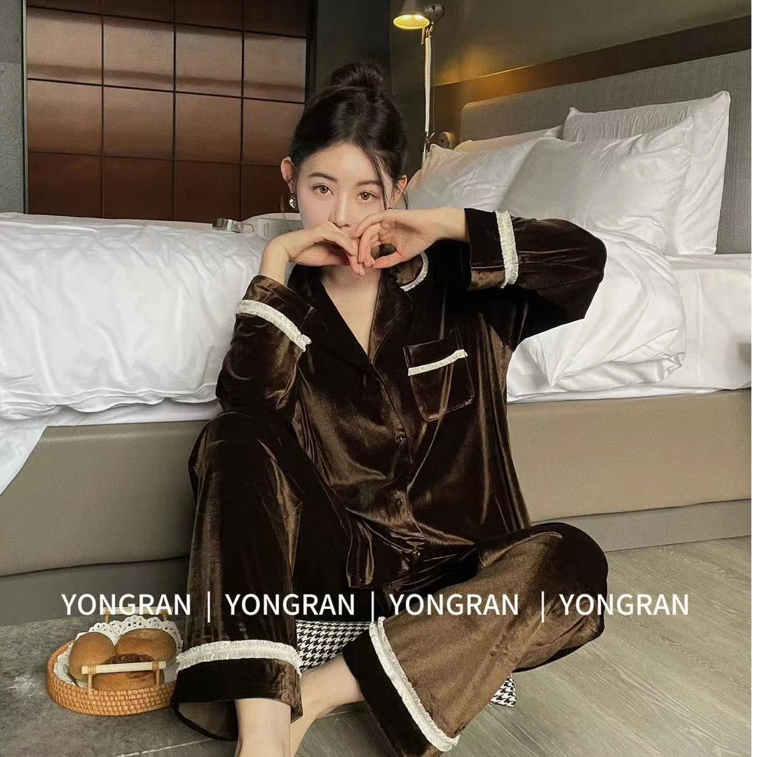 雍然女士金钻高级感轻奢小众家居服美拉德色系