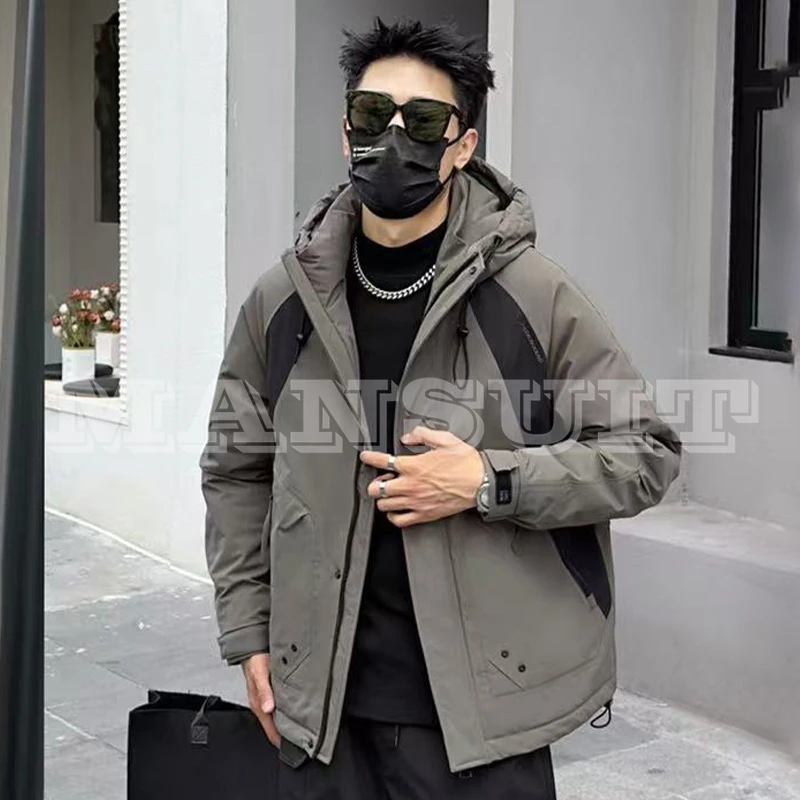 748-3903冬季滑雪保暖男士百搭时尚休闲2025潮流帅气短款棉外套