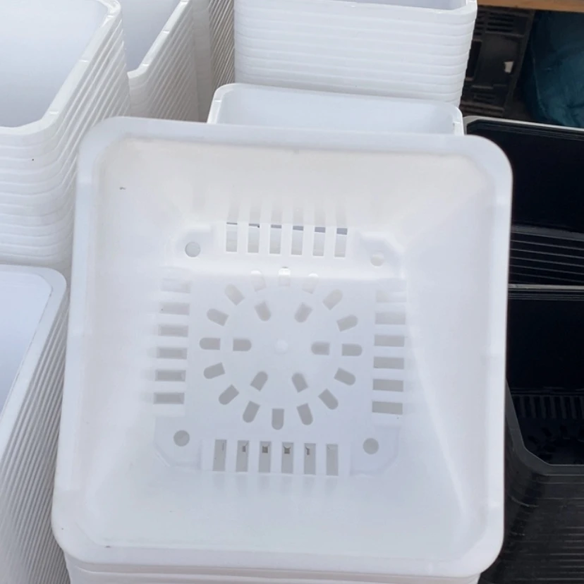 【闪购商品】160白方盆一组12个