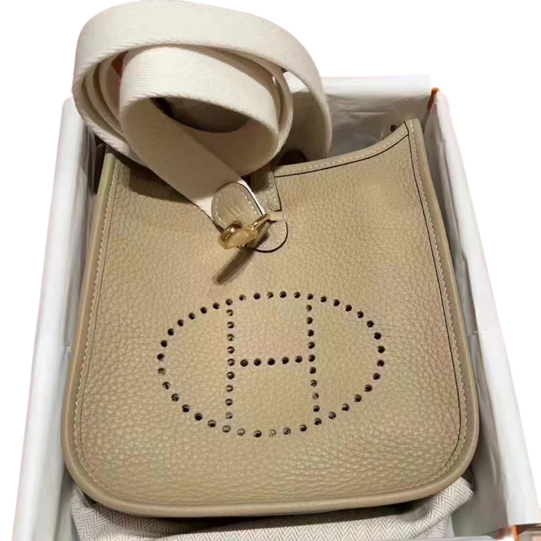 99新 Hermes/爱马仕  安洁利严选迷你伊芙琳包/BK0128398