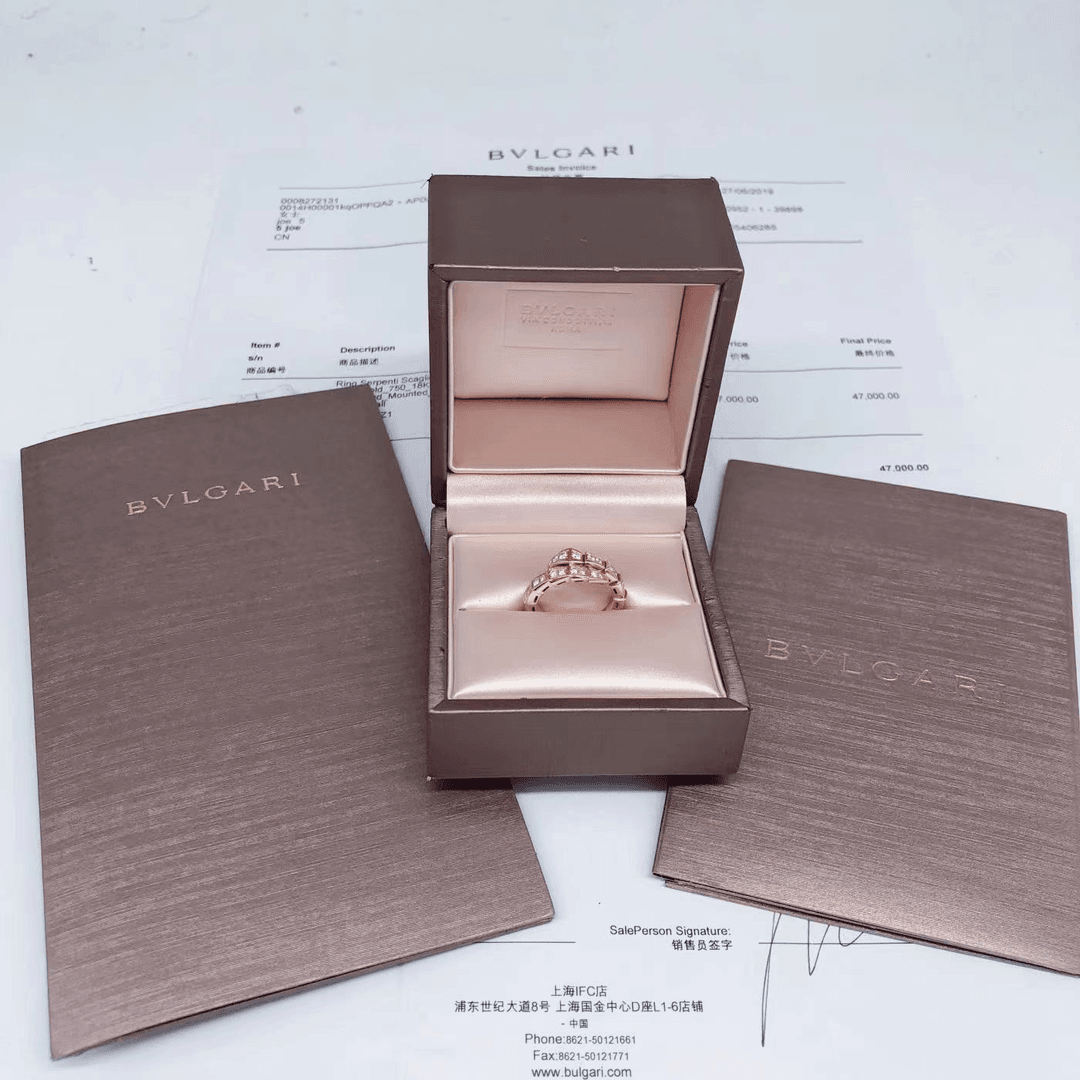 95新 BVLGARI/宝格丽 安洁利严选戒指/SK0112023