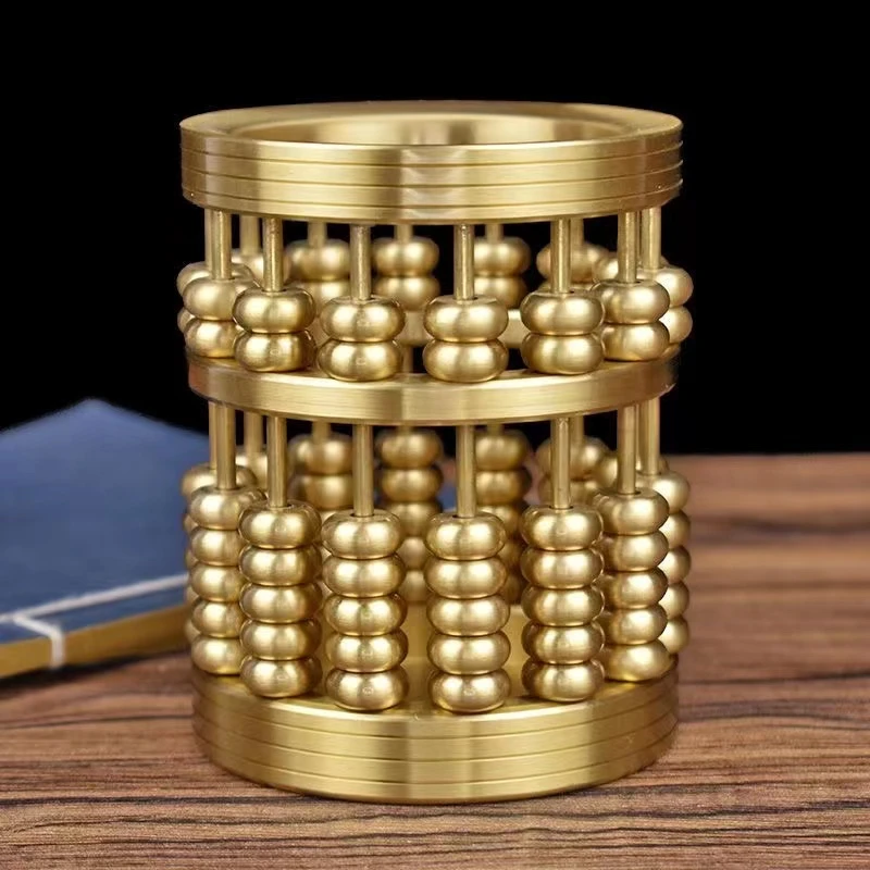 创意算盘小笔筒摆件茶桌书桌装饰品家居摆件