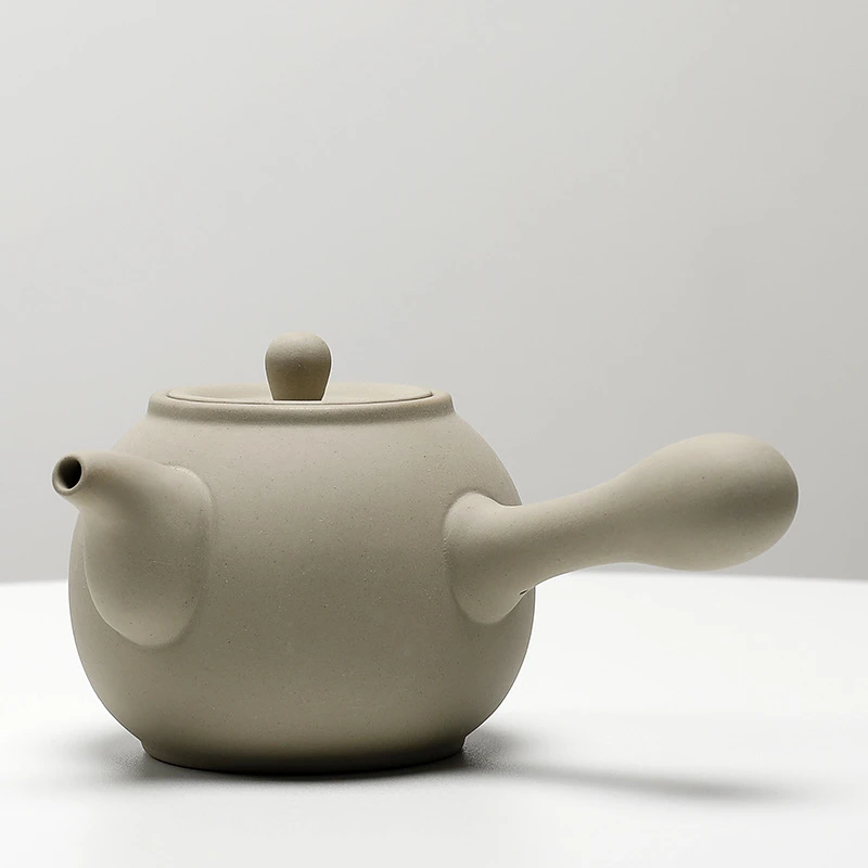 粗陶侧把泡茶壶家用电陶炉户外酒精蜡烛烧火炭煮茶壶酒精壶耐高温