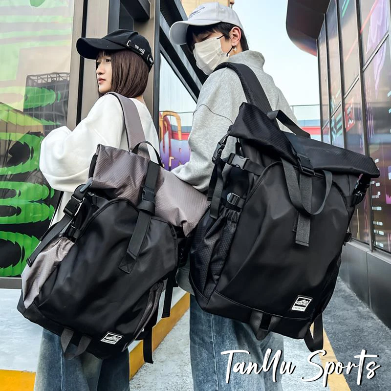 探屿机能风双肩包男大容量旅行户外登山背包大学生通勤电脑书包女