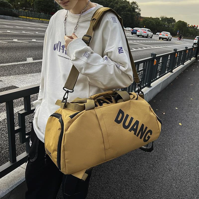 多功能潮牌运动旅行双肩背包出差轻便手提健身包男大容量斜挎包