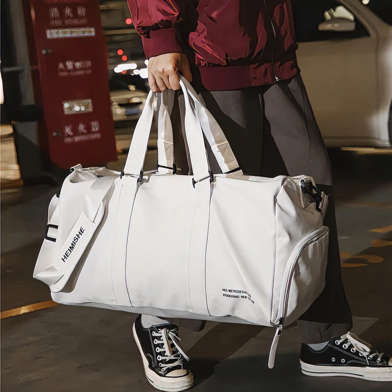 探屿短途旅行包独立鞋位健身包运动训练包男防水手提登机包行李袋