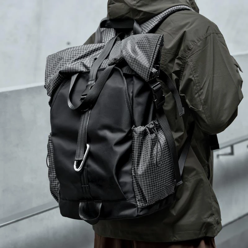 探屿双肩包男士大容量登山包旅行电脑包户外徒步轻便背包骑行大包