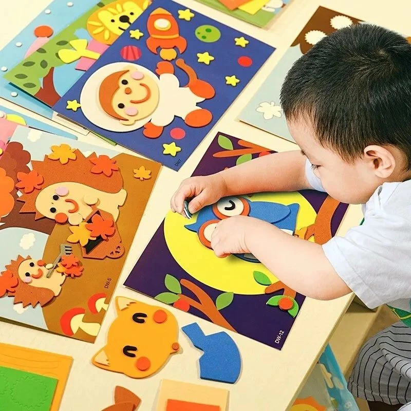 3d立体贴画幼儿园eva儿童手工制作小班手diy宝宝玩具趣味儿童贴画