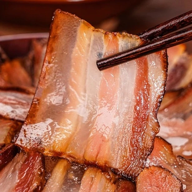 【拍三斤送两斤】惠正宗特色美食柴火烟熏土猪腊肉炒笋手工腌制入味