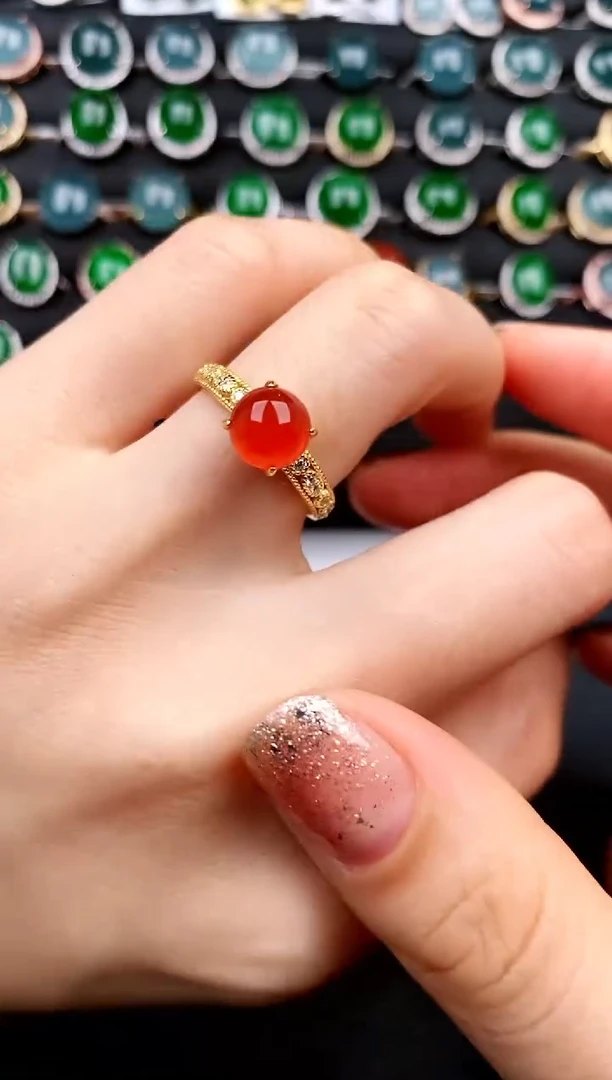 【闪购商品】玛瑙/玉髓戒指银S925镶嵌1