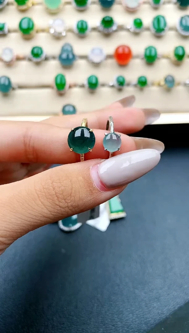 【闪购商品】翡翠戒指银S925镶嵌....