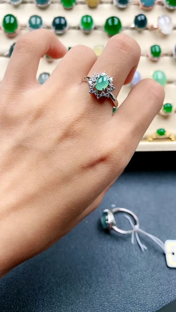 【闪购商品】翡翠戒指银S925镶嵌.....