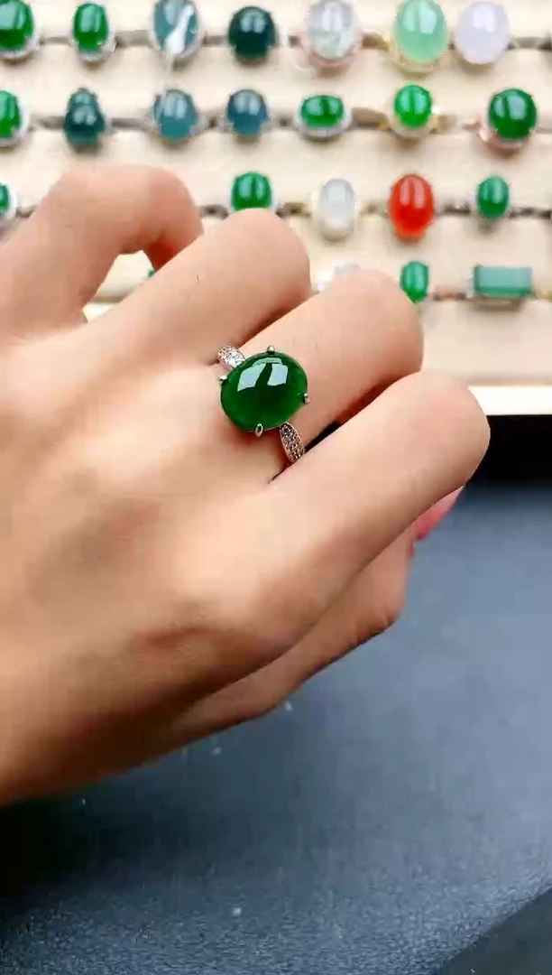 【闪购商品】翡翠戒指银S925镶嵌....
