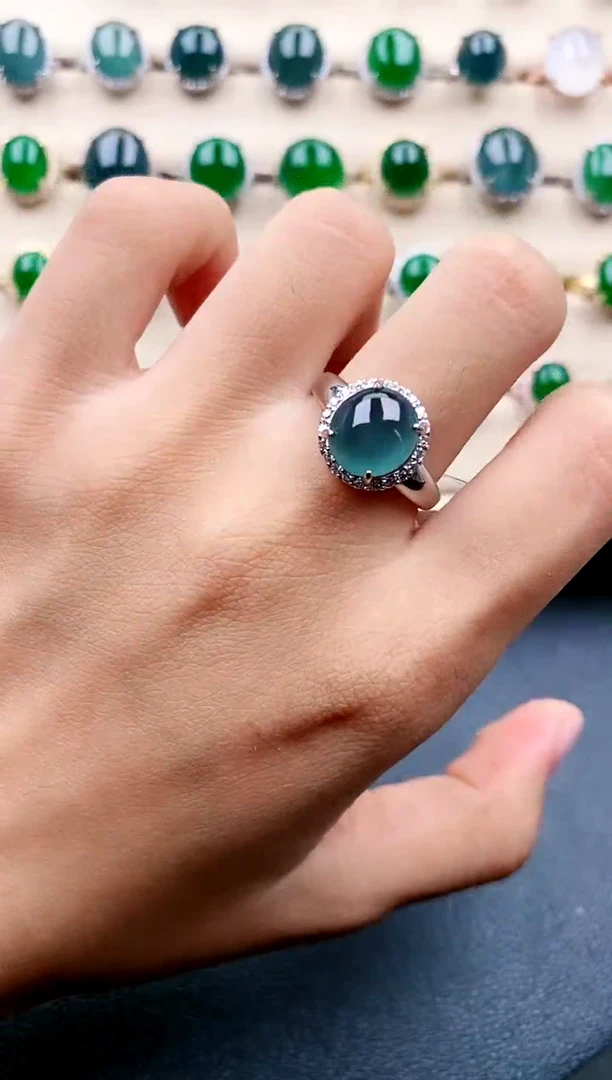 【闪购商品】翡翠戒指银S925镶嵌....