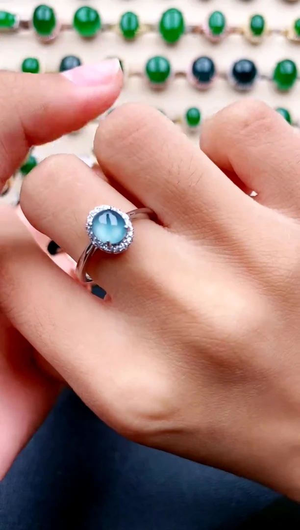 【闪购商品】翡翠戒指银S925镶嵌....