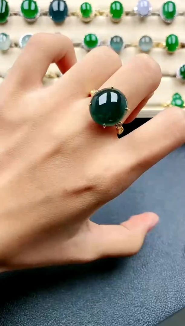 【闪购商品】翡翠戒指银S925镶嵌....