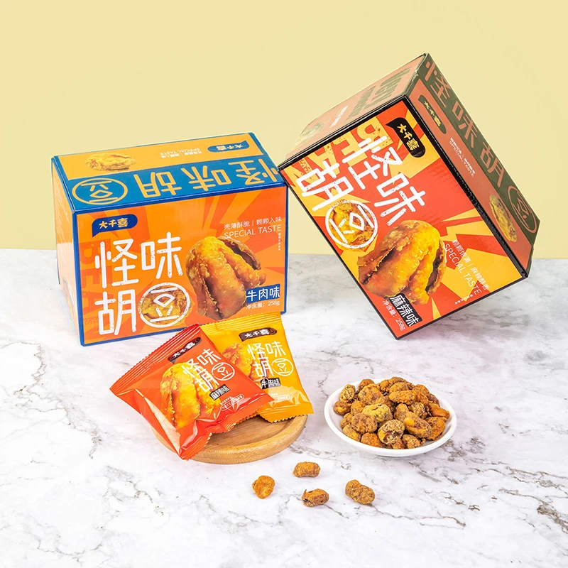 【粉丝】大千喜怪味胡豆麻辣味牛肉味258g休闲食品零食
