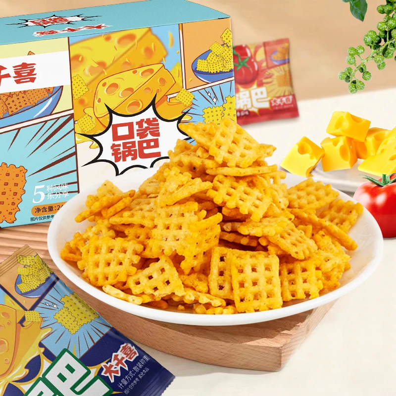大千喜锅巴5口味组合装网红囤货休闲小零食美味