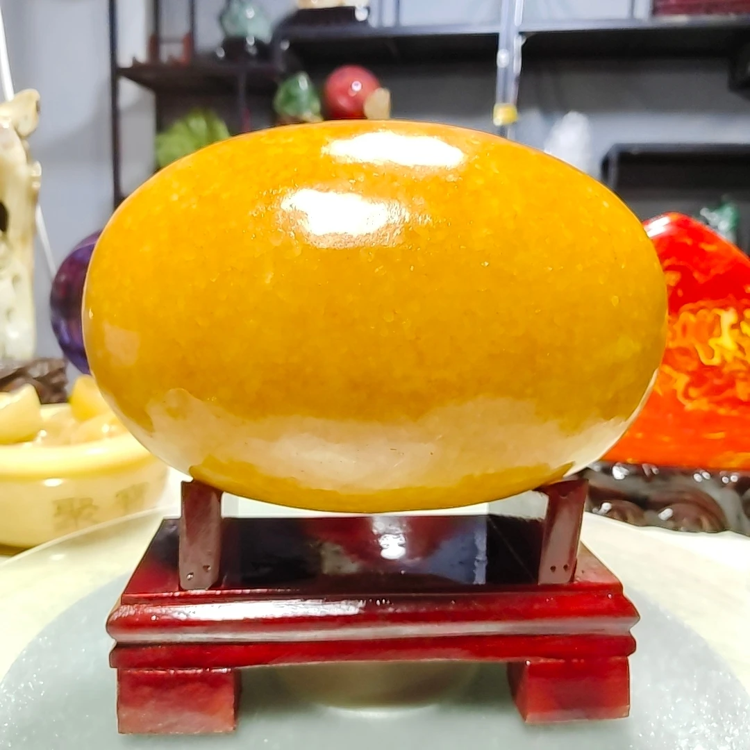 精品家居摆件黄蜡石摆件玄关摆件